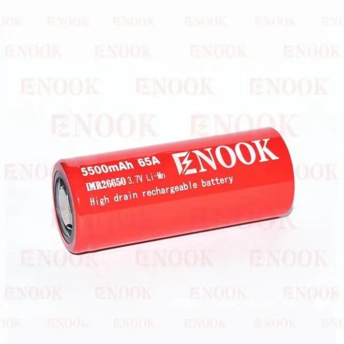 5500mAh 3.7V lithium ion 26650 battery Rechargeable 18650 Flat Top High Drain Battery