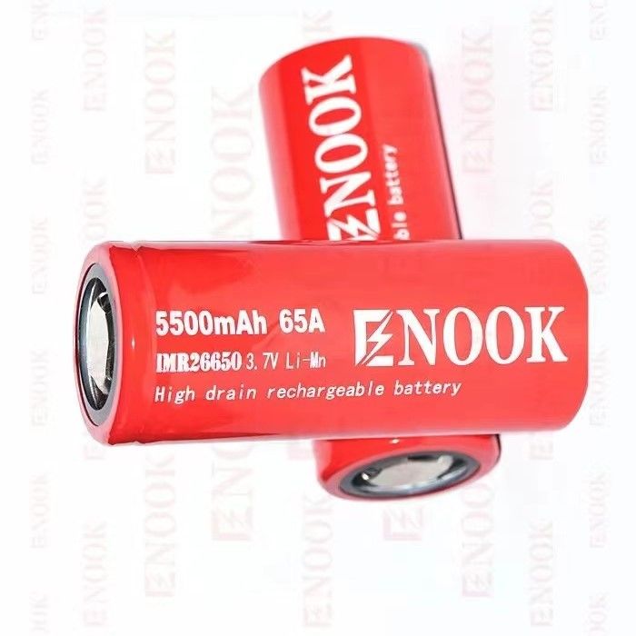 5500mAh 3.7V lithium ion 26650 battery Rechargeable 18650 Flat Top High Drain Battery