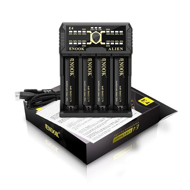 Enook E4 Li Ion Batteries Charger Discharge With Ake Charge DC 3.6V / 3.7V