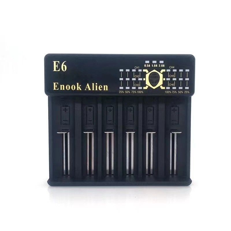 2A 6 Slot Lithium Ion Battery Charger 18650/26650/18350/18490/18500 Battery Charger