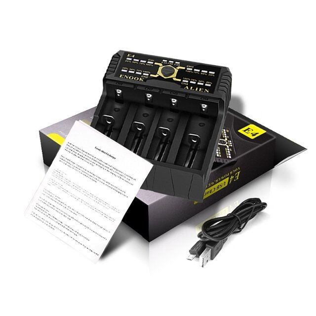 Enook E4 Li Ion Batteries Charger Discharge With Ake Charge DC 3.6V / 3.7V