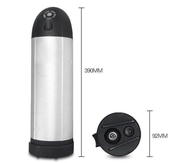 Sliver Kettle Type Li Ion E Bike Battery 10Ah - 20Ah 36V Lithium Battery Pack