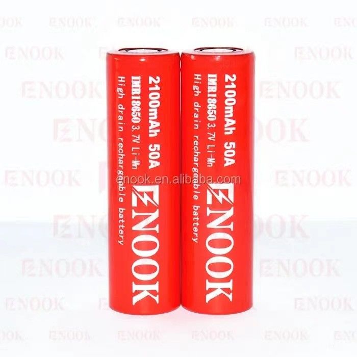 Portable 18650 High Drain Li Ion Battery 2100mAh 3.7V Max 50A With Flat Top