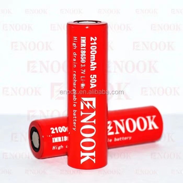 Portable 18650 High Drain Li Ion Battery 2100mAh 3.7V Max 50A With Flat Top