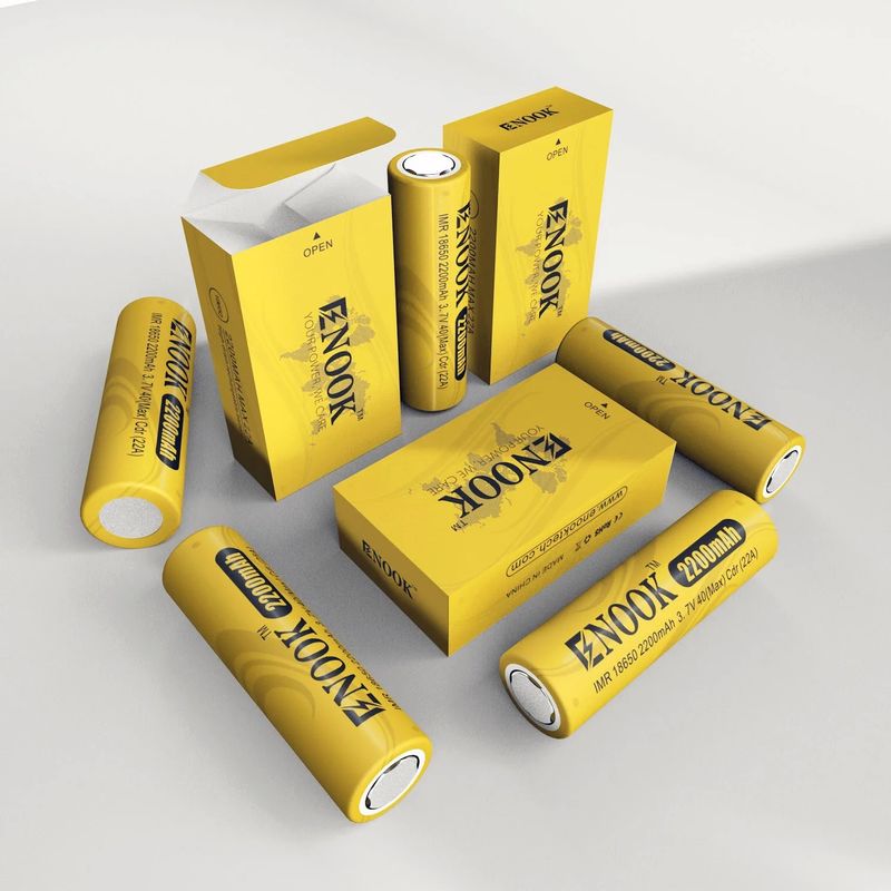 Doublepow Wholesale price 18650 3.7V 2200mah rechargeable battery cell 40A 3.7V mod 18650 yellow li-ion battery