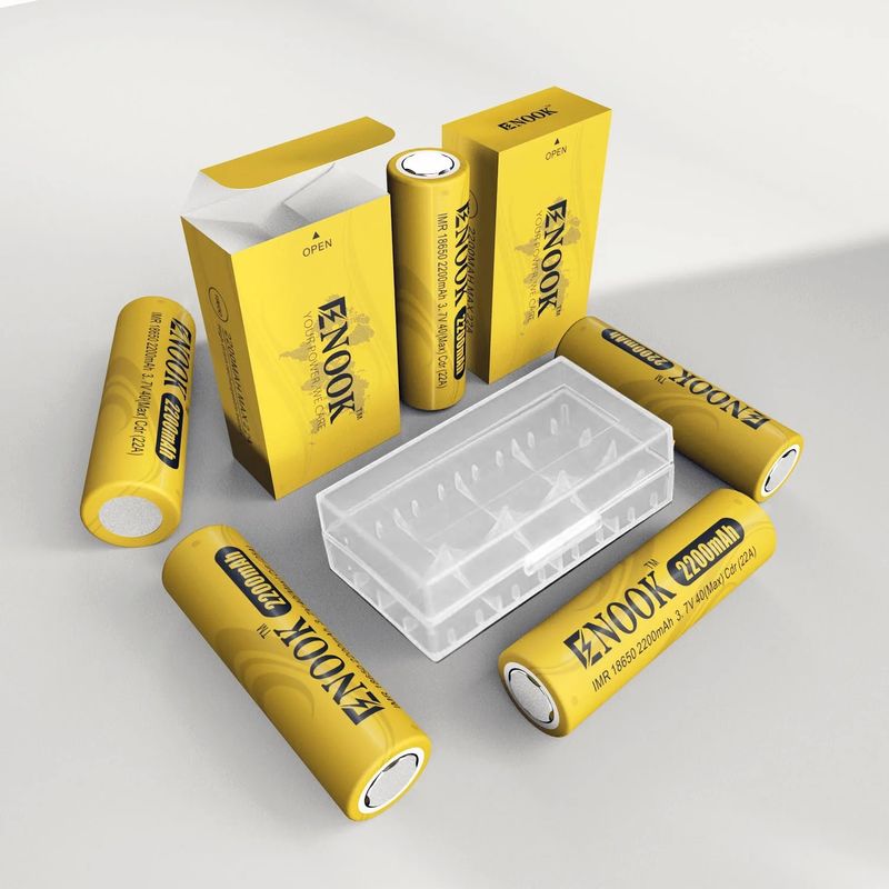 Doublepow Wholesale price 18650 3.7V 2200mah rechargeable battery cell 40A 3.7V mod 18650 yellow li-ion battery