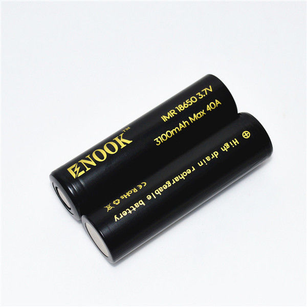 3100mAh 3.7V 18650 Button Top Li Ion Batteries 40A High Drain Rechargeable Battery