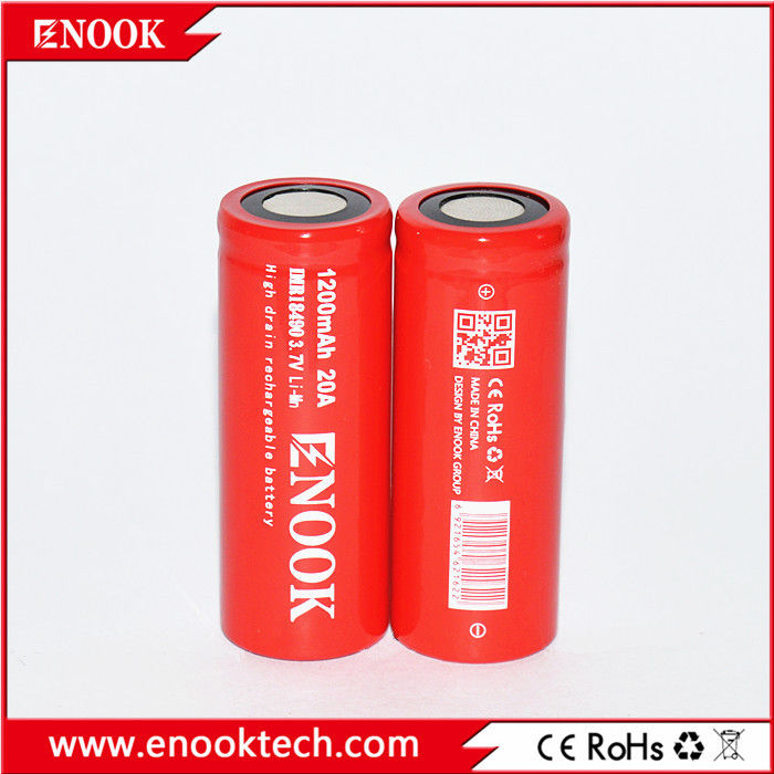 18490 Cylinder Lithium Ion Battery Cell 1200mAh 3.7V 20A For Electric Bicycle