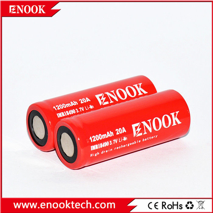 18490 Cylinder Lithium Ion Battery Cell 1200mAh 3.7V 20A For Electric Bicycle