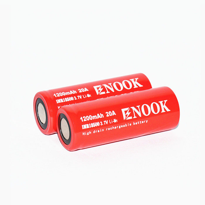 Enook 1200mAh 20A Lithium Ion Battery Cell 3.7V 18500 Rechargeable Li Ion Battery