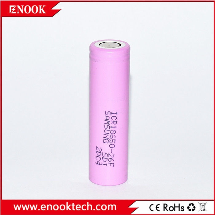 ICR18650 2200 mAh samsung-26F 3.7V Rechargeable Lithium Ion Battery With High Discharge Rate