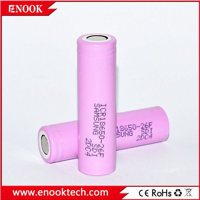 ICR18650 2200 mAh samsung-26F 3.7V Rechargeable Lithium Ion Battery With High Discharge Rate