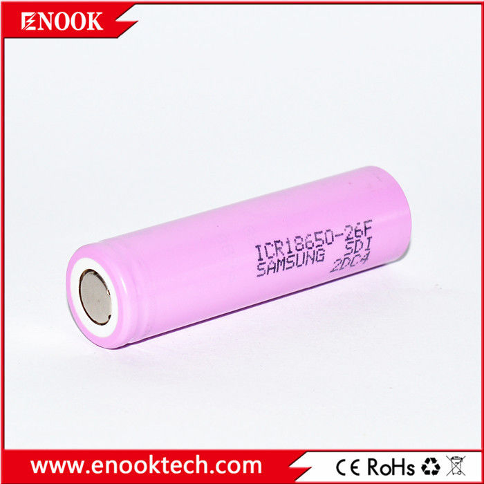 ICR18650 2200 mAh samsung-26F 3.7V Rechargeable Lithium Ion Battery With High Discharge Rate