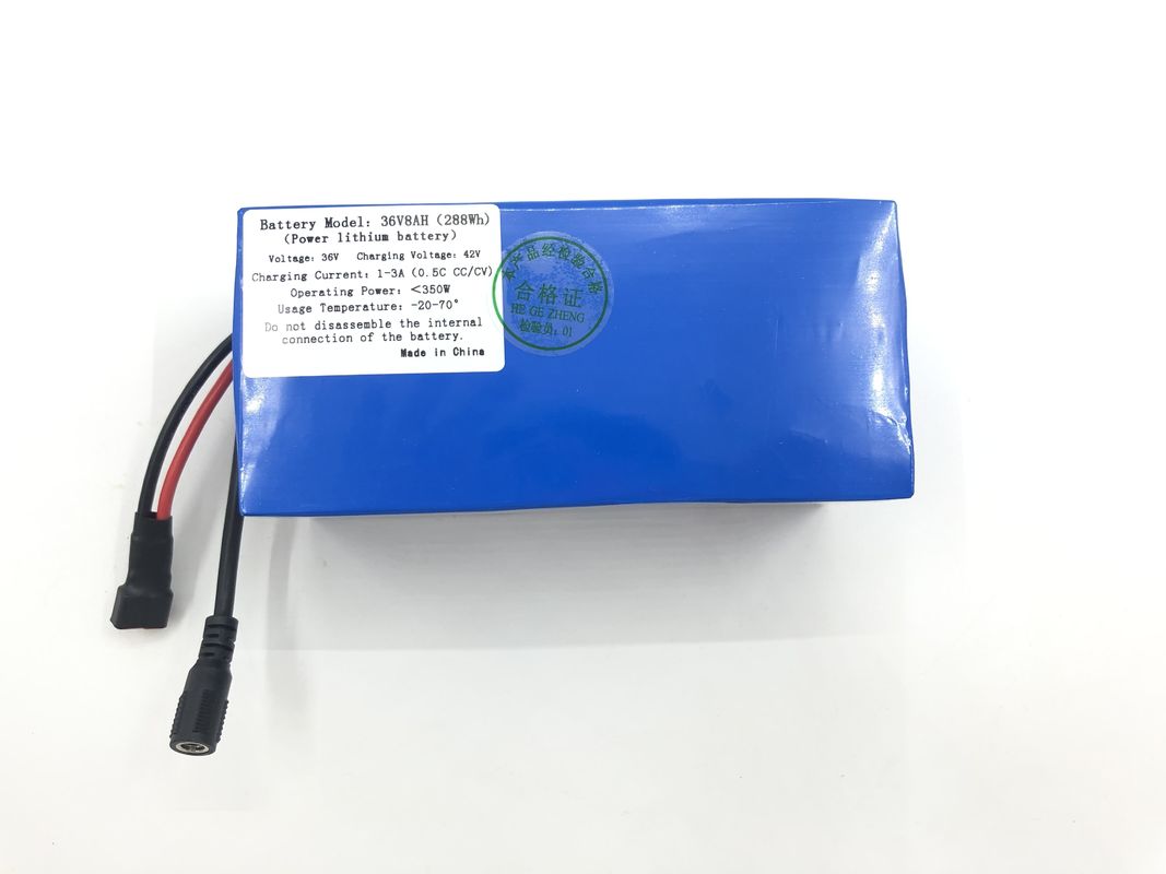 Customized 36V 8Ah Lithium Ion Battery Pack Blue Type For Electric Bike