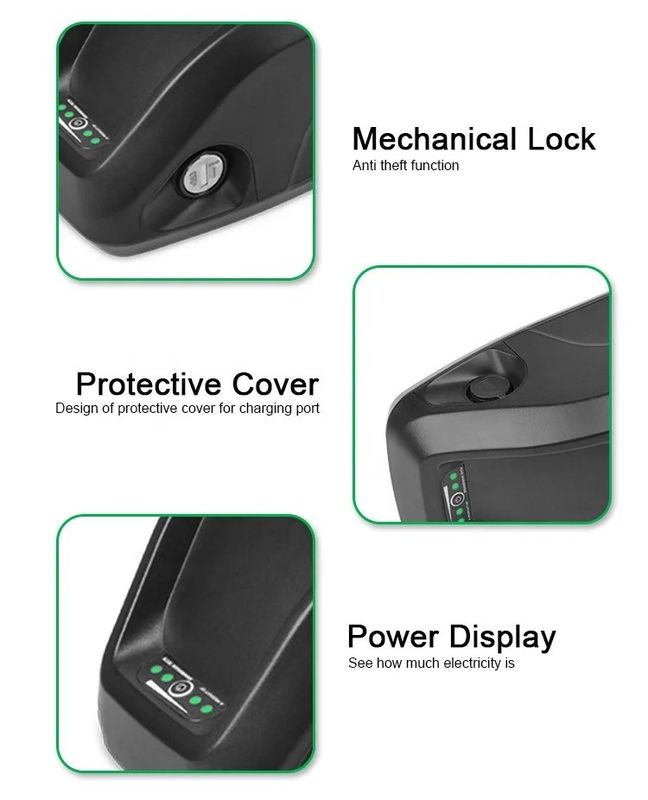 10ah 13ah 15ah 20ah 25ah 1000w 36v 48v 24v Lithium Hailong Ion Bafang electric e bike Bicycle Pack Black Lithium Battery