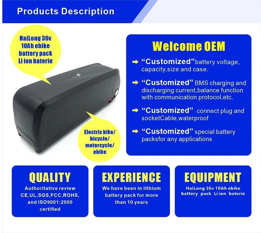 Hot sale e bike 36V 48V/15Ah 18Ah 20Ah battery lithium ion ebike conversion kits with battery 48V hailong