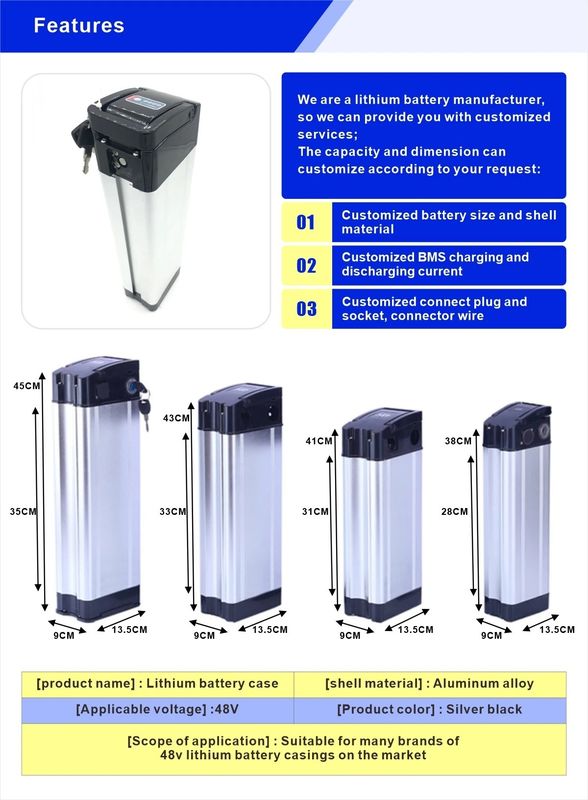 12V 24V 48V 36V 10Ah 20Ah E Scooter Battery Pack Customized Ebike Lithium Battery Pack