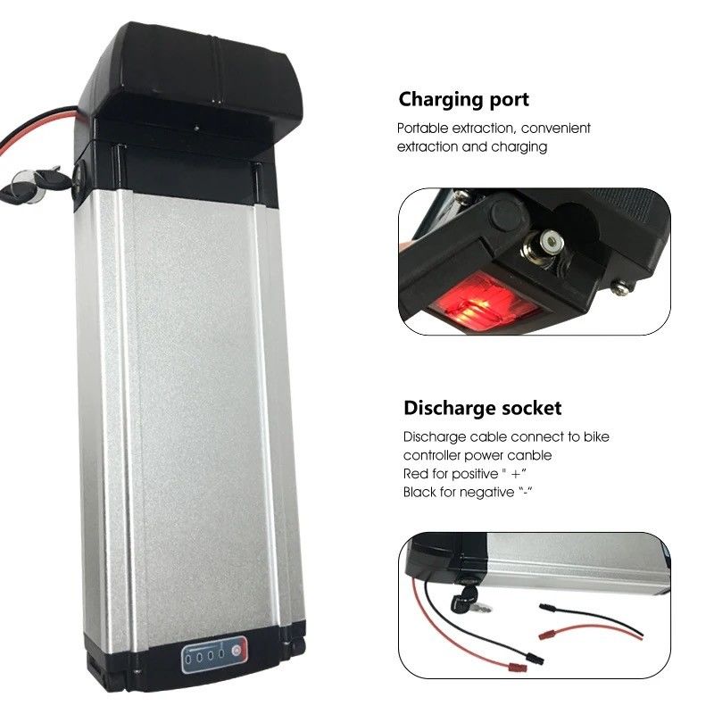 Rear Rack Ebike Battery Pack Charge Aluminum Alloy Shell Battery for E Bikes