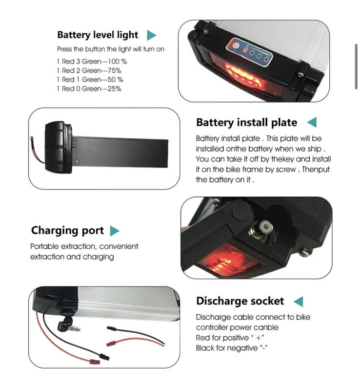 36v ebike rear rack lithium ion battery 48v 10ah 12ah 20ah 21ah for e bike electric bikes