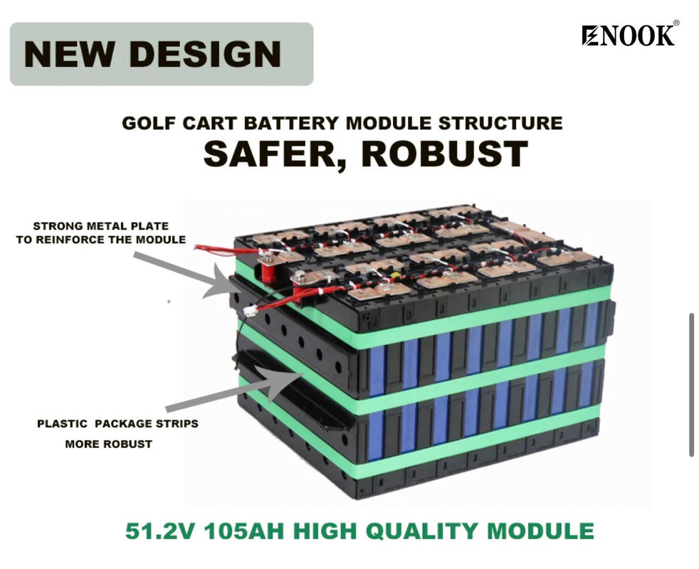 Environmentally Friendly Lithium Iron Phosphate Battery Lithium Ion Golf Cart Battery 472*334*243mm