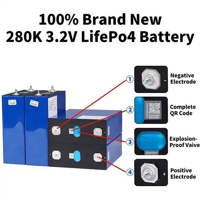 EU Stock Germany Warehouse 3.2V 280ah Prismatic Lifepo4 Battery Cell 3.2v 304ah LFP Lithium Battery For Yachts
