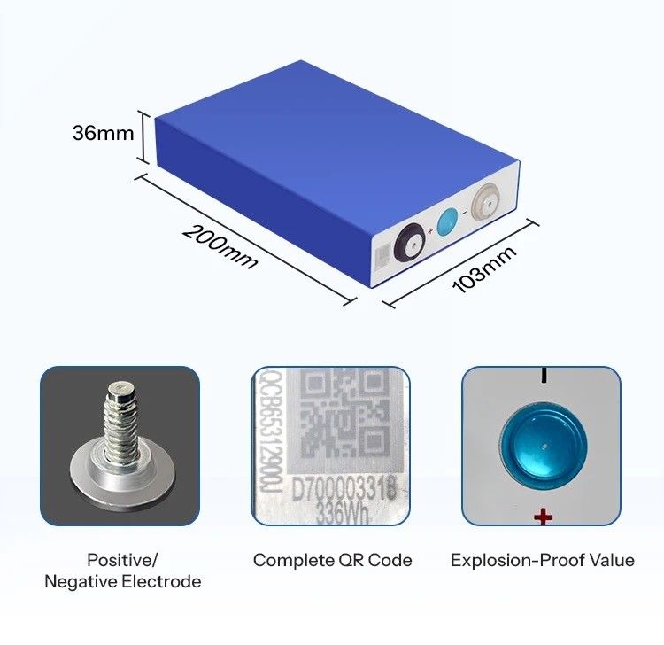 Grade A 8000 Cycles 3.2V Lithium Ion Batteries 50ah 105ah 120ah 280ah 12v 24v 48v Lifepo4 Battery