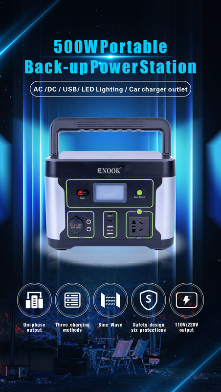 LiFePO4 Lithium Ion Battery With UPS And Support Solar Panel Charging Portable Power Station