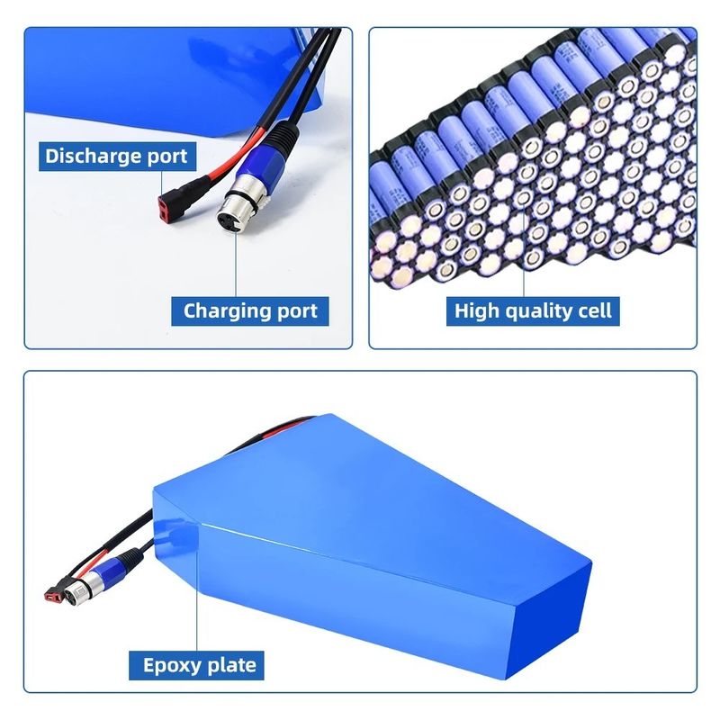 18650 Cell Triangle 36V/ 48V/ 52V/ 60V/ 72V Electric Bike Battery with 13Ah~17.5Ah Capacity
