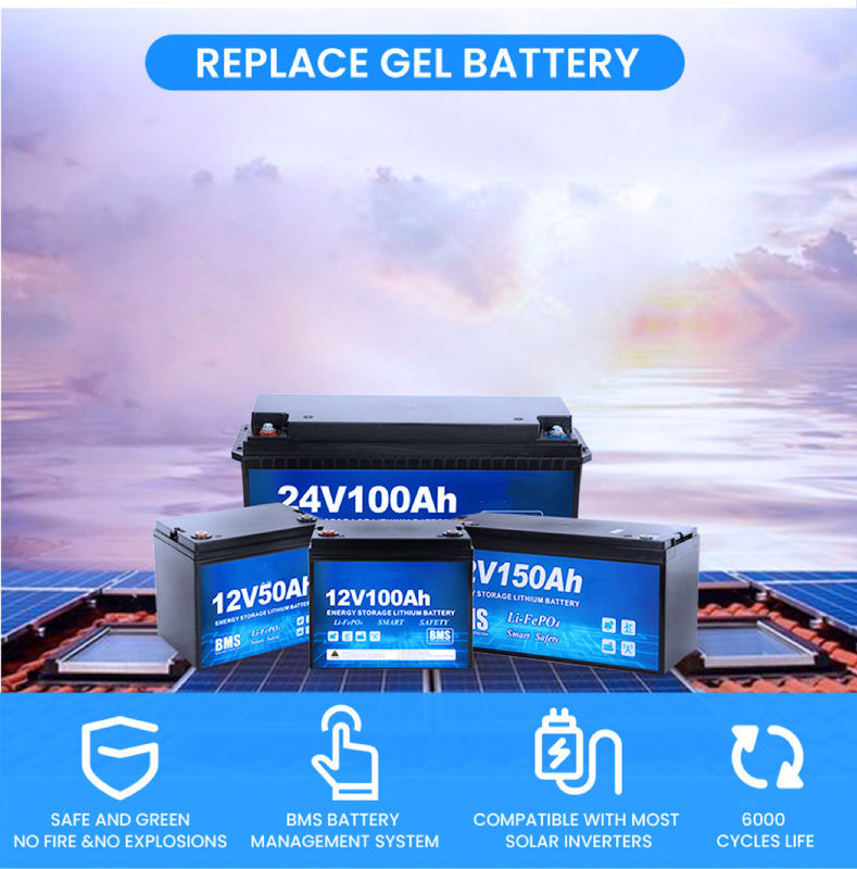 Deep Cycle Life 4000 Times 12V 200ah LiFePO4 Battery for Home Solar Storage System and RV
